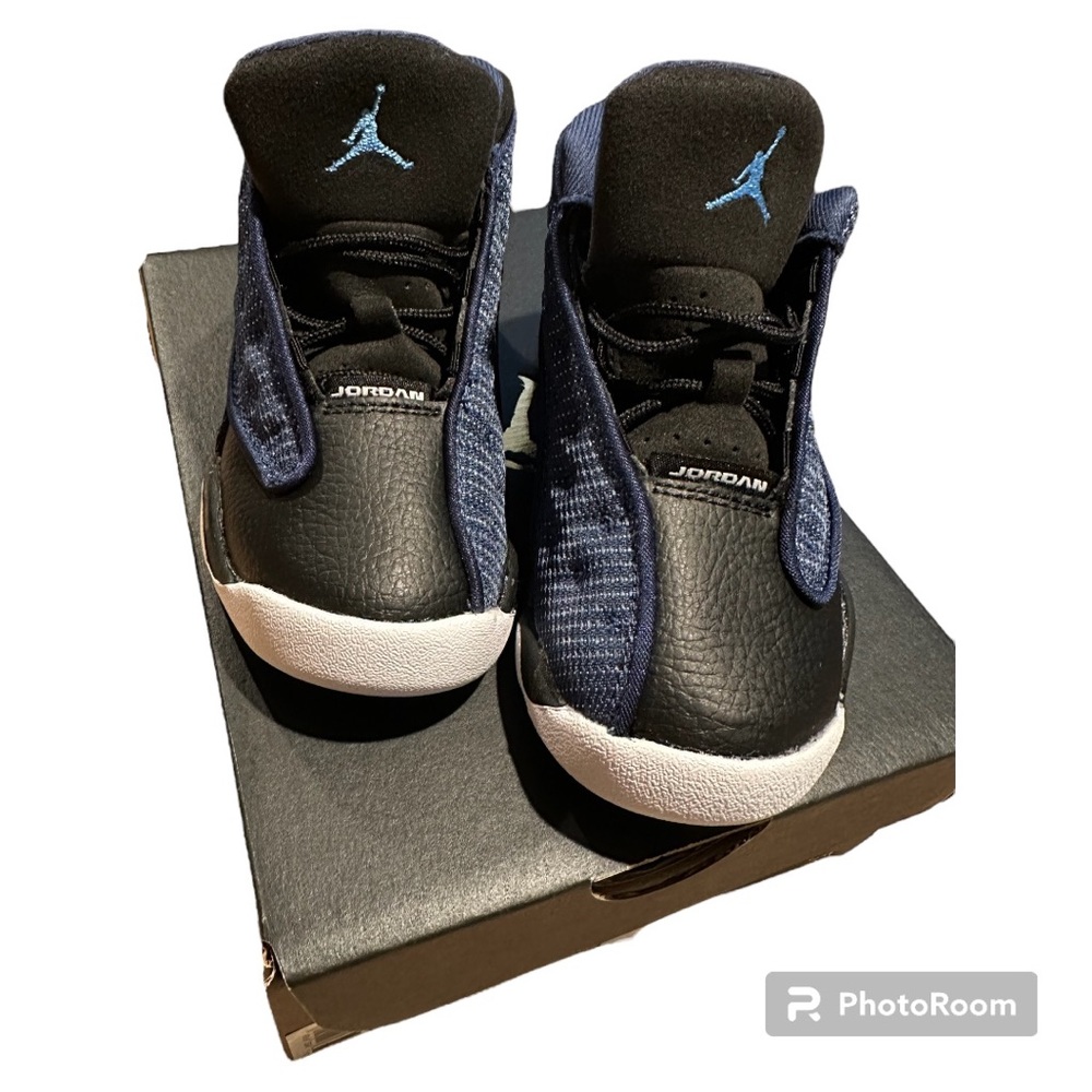 New 9C JORDAN 13 Retro (TD) Navy/University Blue-Black 414581 400